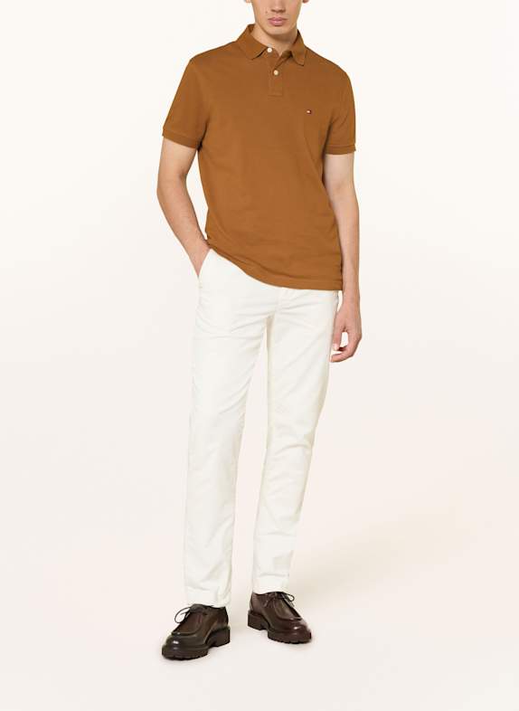 TOMMY HILFIGER Piqué-Poloshirt Regular Fit COGNAC