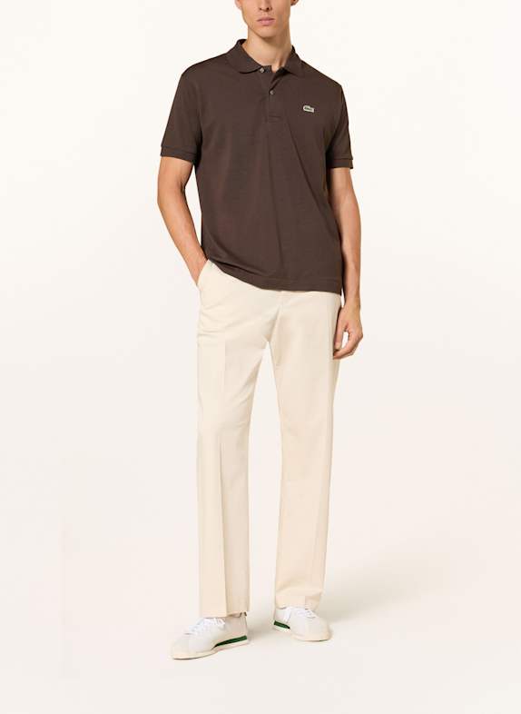 LACOSTE Piqué-Poloshirt Classic Fit DUNKELBRAUN