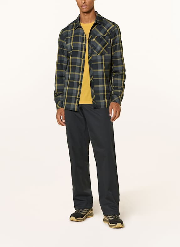 VAUDE Outdoorhemd NESHAN IV ZWART / GRIJS / GEEL