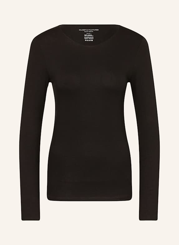 MAJESTIC FILATURES Longsleeve SCHWARZ