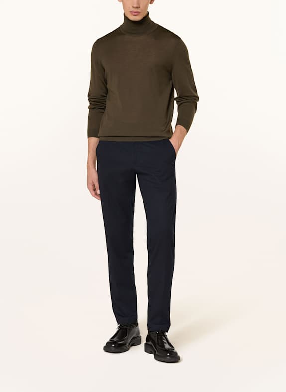 BOSS Rollkragenpullover MUSSO GRÜN