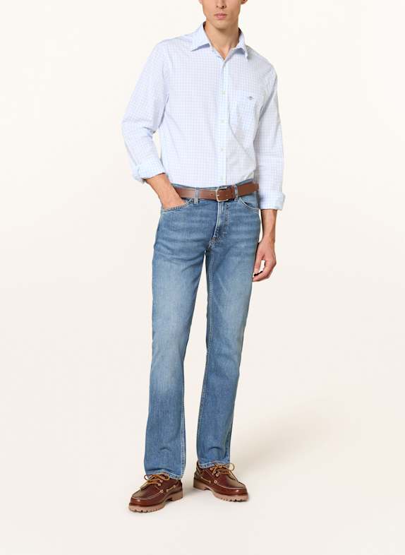 GANT Overhemd Regular Fit WIT / LICHTBLAUW