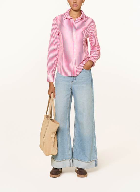 GANT overhemdblouse ROZE / WIT