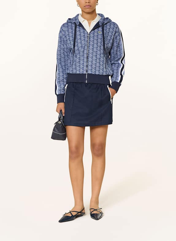 LACOSTE veste de survêtement BLEU FONCÉ / LILAS CLAIR / BLANC