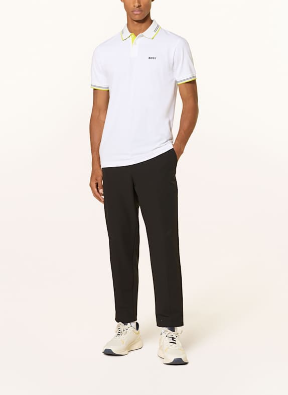 BOSS Piqué-Poloshirt PAUL Slim Fit NEONGELB / WEISS