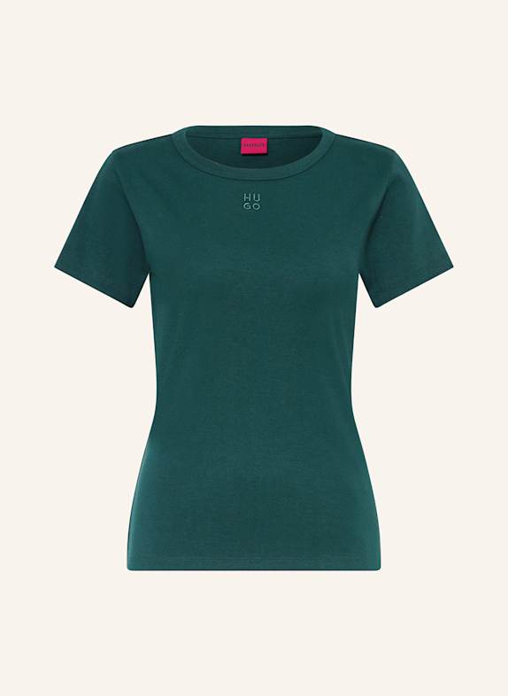 HUGO T-Shirt DELORIS DUNKELGRÜN