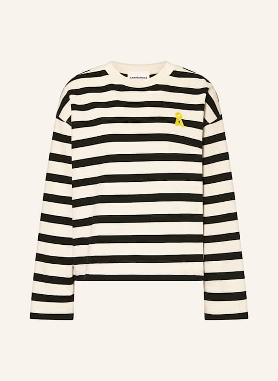 ARMEDANGELS Sweatshirt FRANKAA MAARLEN ECRU / SCHWARZ