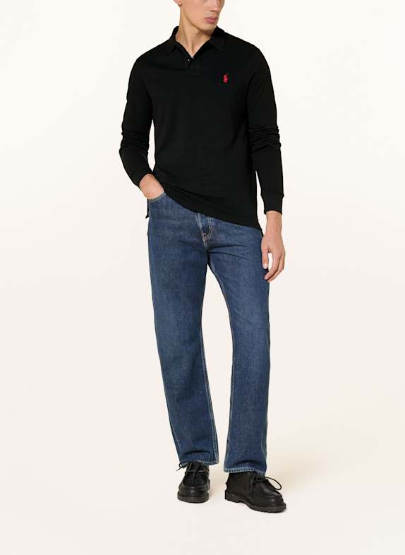 POLO RALPH LAUREN Piqué poloshirt Custom Slim Fit ZWART