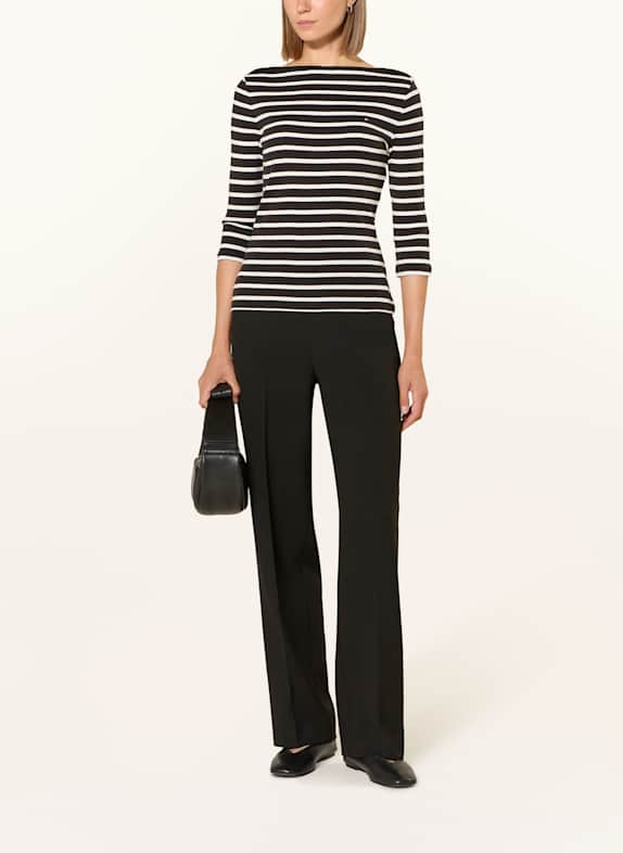 TOMMY HILFIGER Cămașă cu mâneci 3/4 NEGRU / ECRU