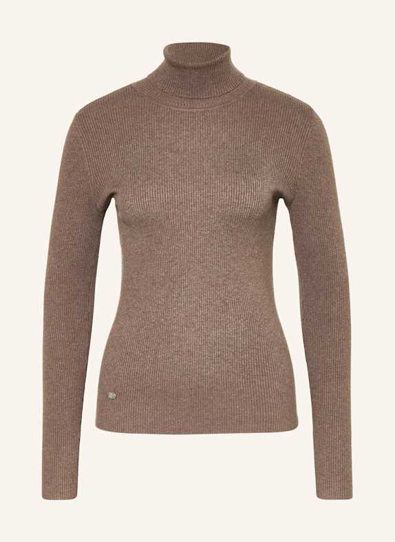 LAUREN RALPH LAUREN Svetr s rolákem HNĚDÁ