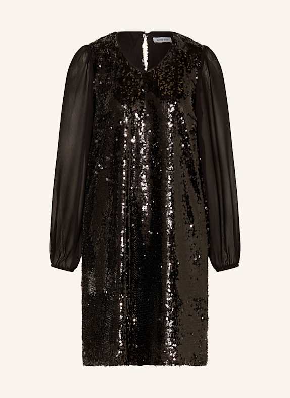 MORE & MORE Kleid mit Pailletten SCHWARZ