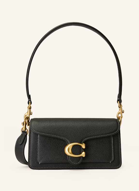 COACH TWINSET logo plaque shoulder bag BLACK