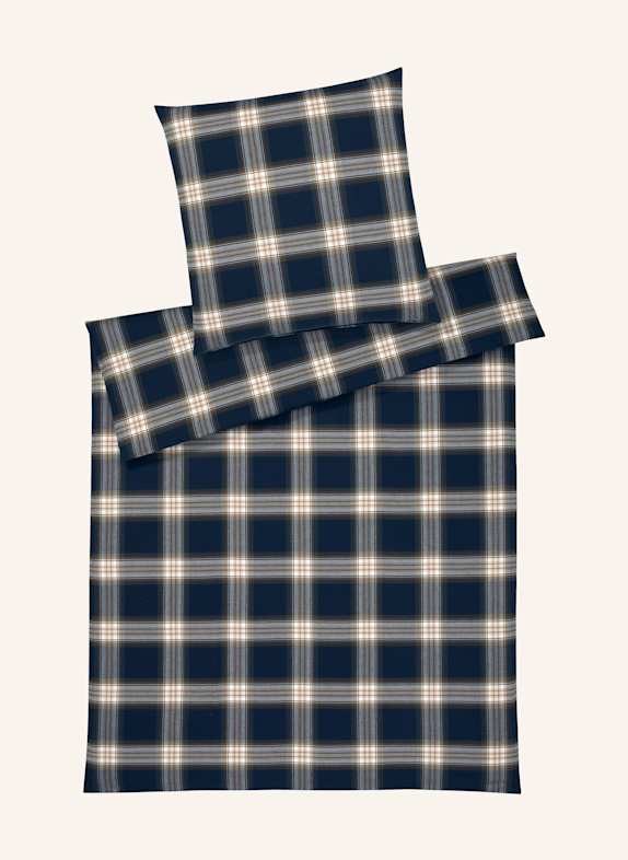 elegante Bettwäsche WESTMINSTER DUNKELBLAU/ DUNKELGRÜN/ BEIGE