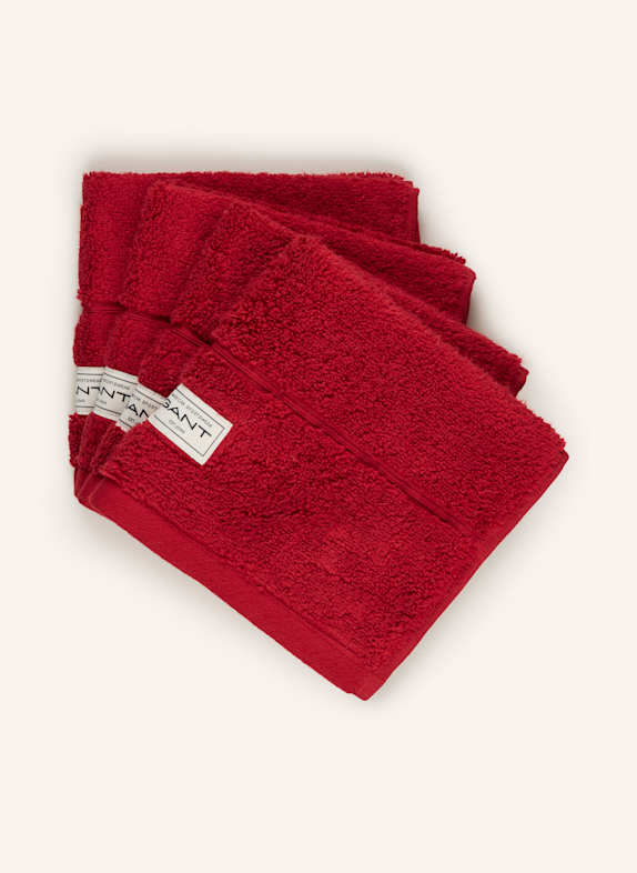 GANT HOME Ręczniki do rąk, 4 szt. CIEMNOCZERWONY