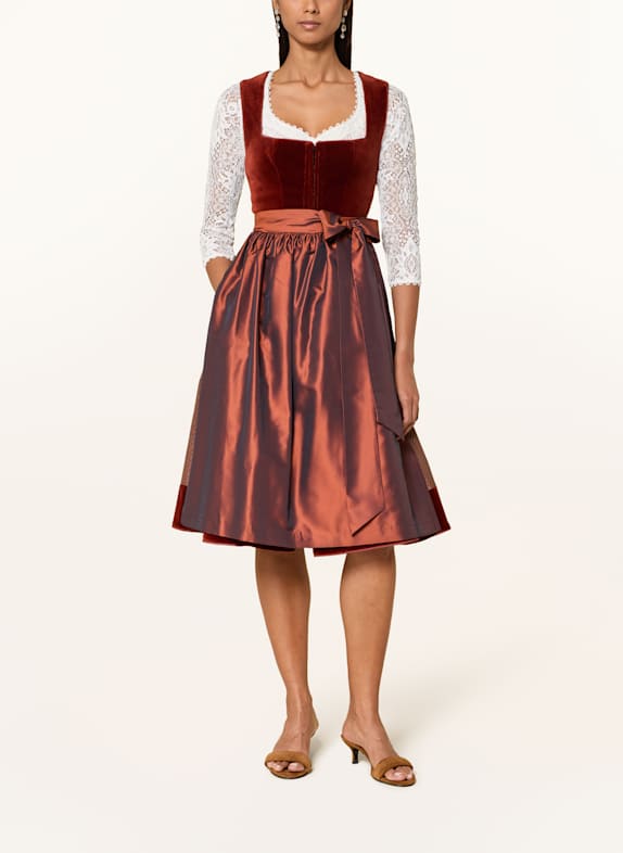 KINGA MATHE Dirndlbluse SAMANTHA aus Spitze WEISS