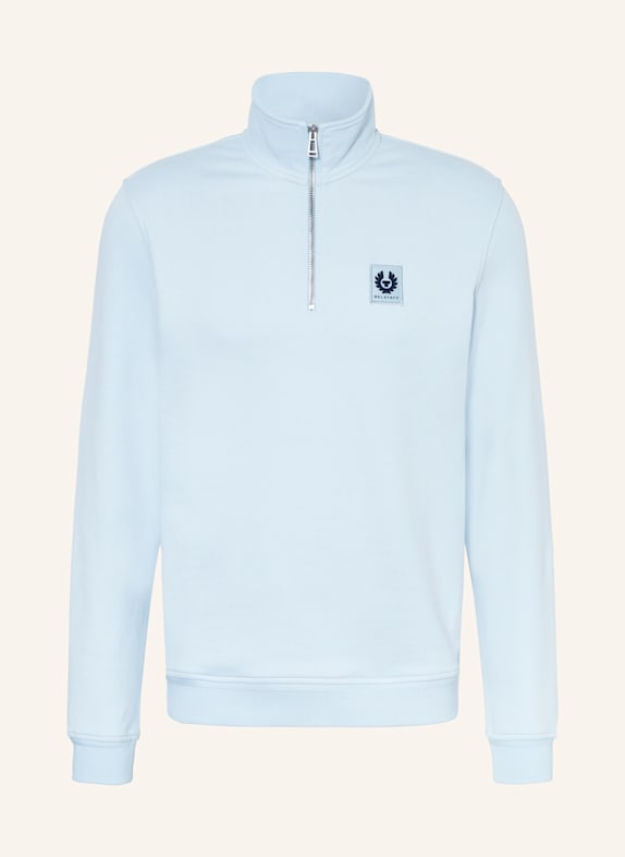 BELSTAFF Half-zip sweater in sweatshirt fabric LIGHT BLUE