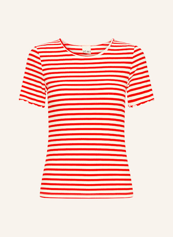 ICHI T-Shirt IHCELLA ROT / ECRU