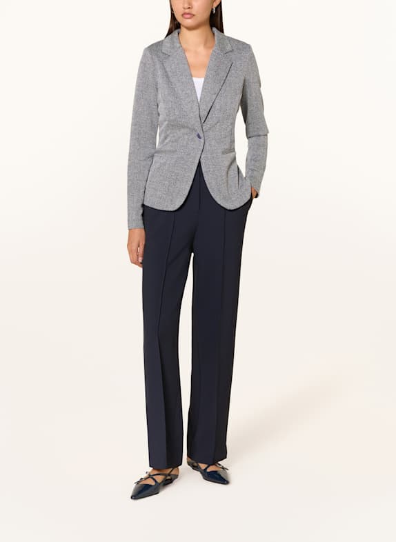ICHI Jacquard-Blazer IHKATE WEISS / DUNKELBLAU