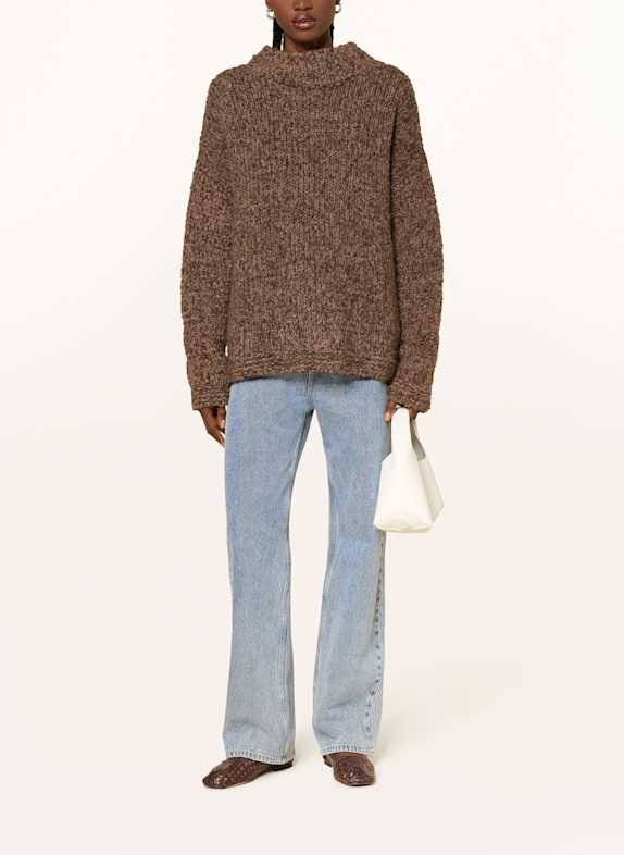 by Aylin Koenig Trui GRANNY met alpaca MARRON FONCÉ