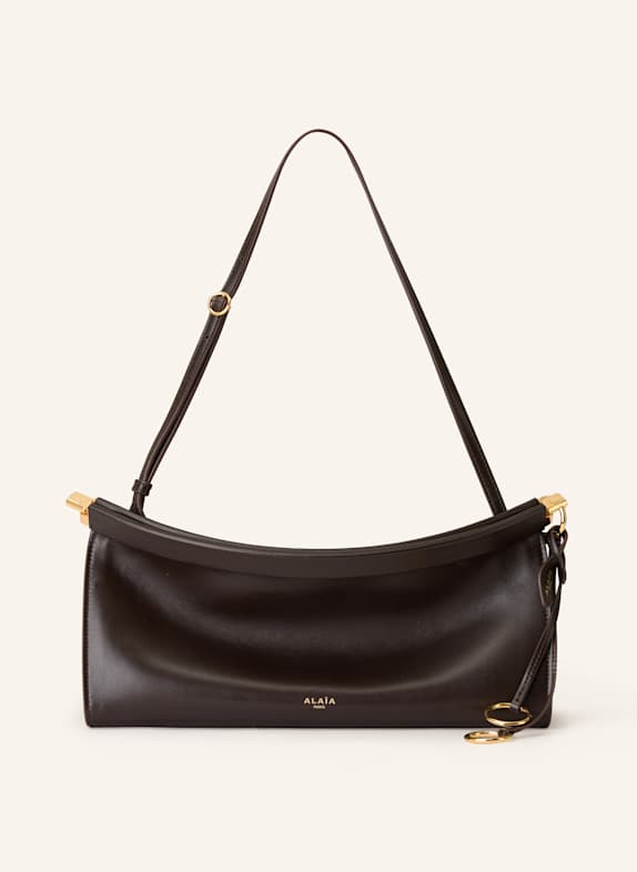 ALAÏA Schultertasche EAST WEST MEDIUM DUNKELBRAUN