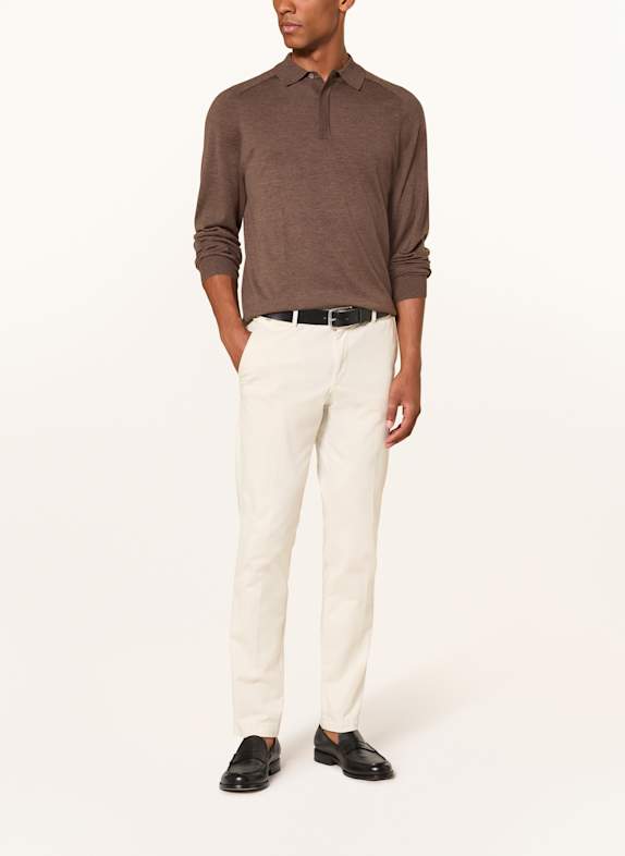 OLYMP SIGNATURE Strick-Poloshirt tailored fit BRAUN