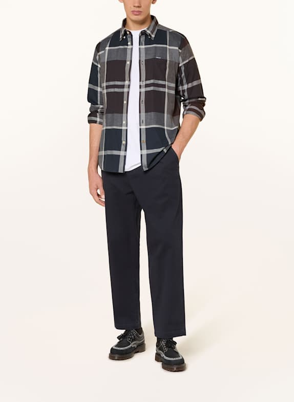 Barbour Overhemd DUNOON Tailored Fit DONKERBLAUW / GRIJS / LICHTGRIJS
