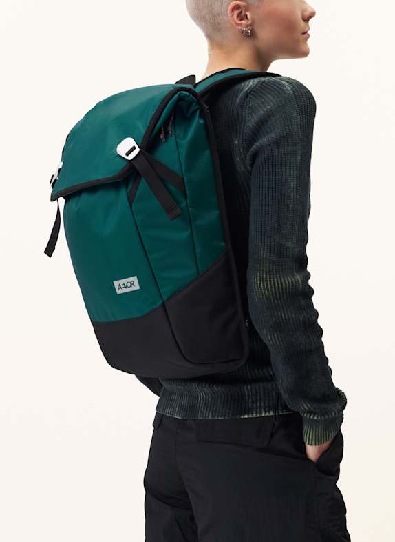 AEVOR Rugzak DAYPACK PROOF 18 l met laptopvak ZWART / PETROL