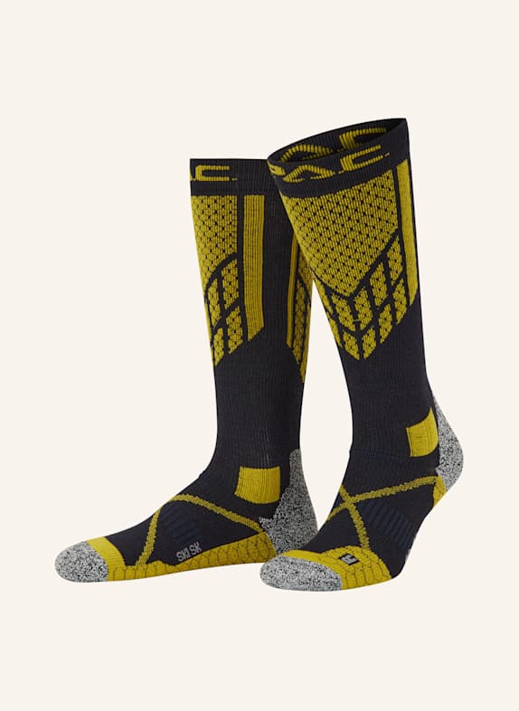 P.A.C. Skisocken SK 6.2 MERINO TECHNICAL PRO SCHWARZ / GELB