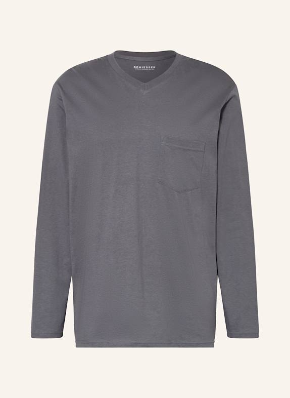SCHIESSER Schlafanzug COMFORT ESSENTIALS DUNKELGRAU / GRAU