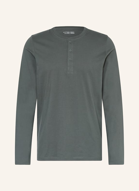SCHIESSER Pajama shirt MIX+RELAX DARK GREEN