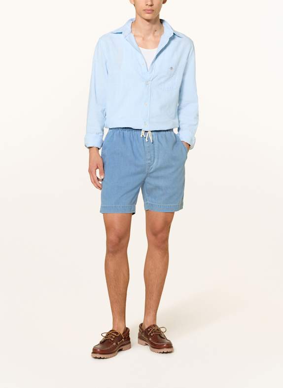 GANT Overhemd Regular Fit met linnen 450 SKY BLUE