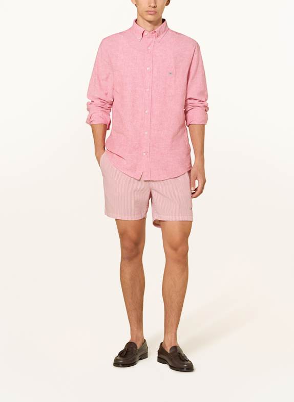 GANT Koszula Regular Fit z lnu JASNOCZERWONY