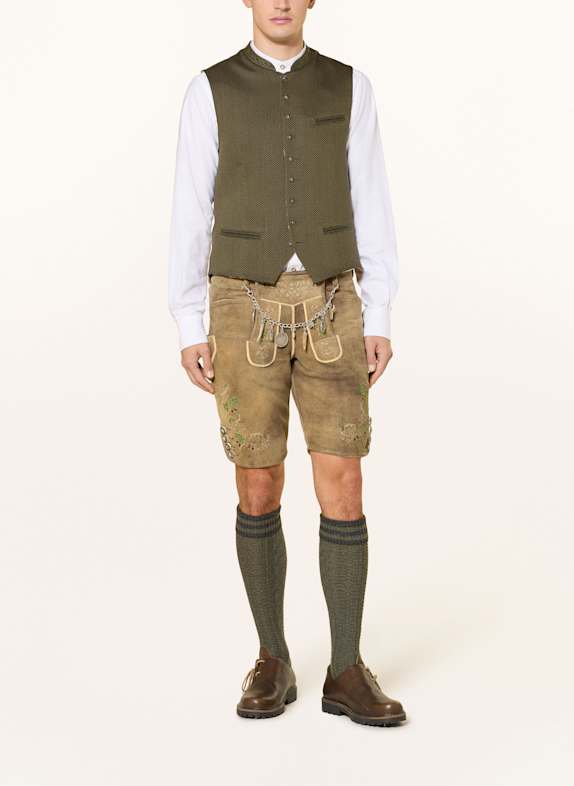 Hammerschmid Vestă tradițională MIRKO Slim Fit OLIV