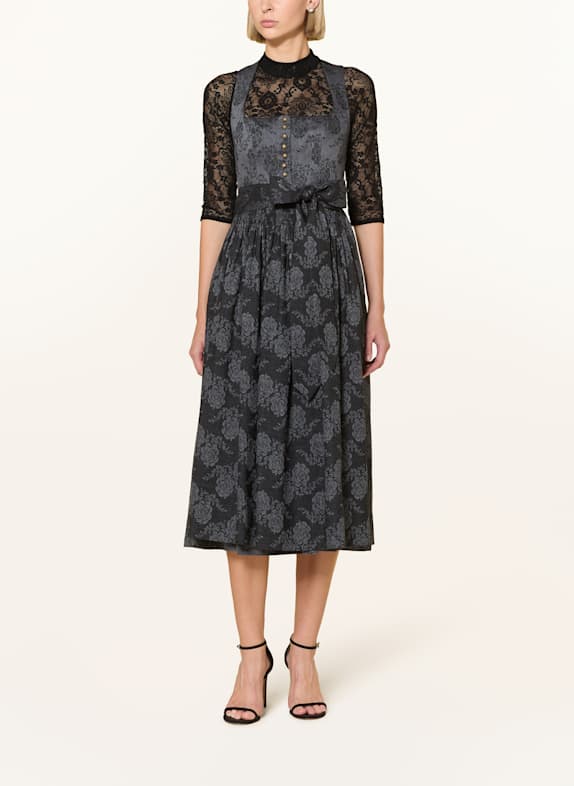 Hammerschmid Dirndlbluse BABSI aus Spitze mit 3/4-Arm SCHWARZ