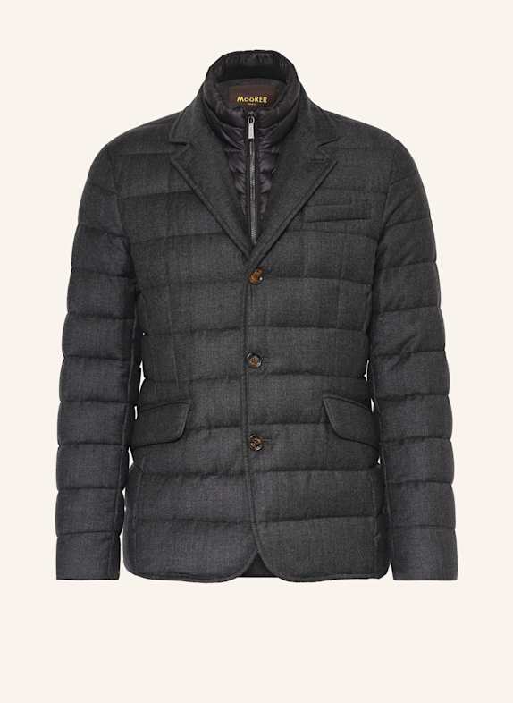MOORER Daunenjacke NOMOS mit abnehmbarer Blende DUNKELGRAU