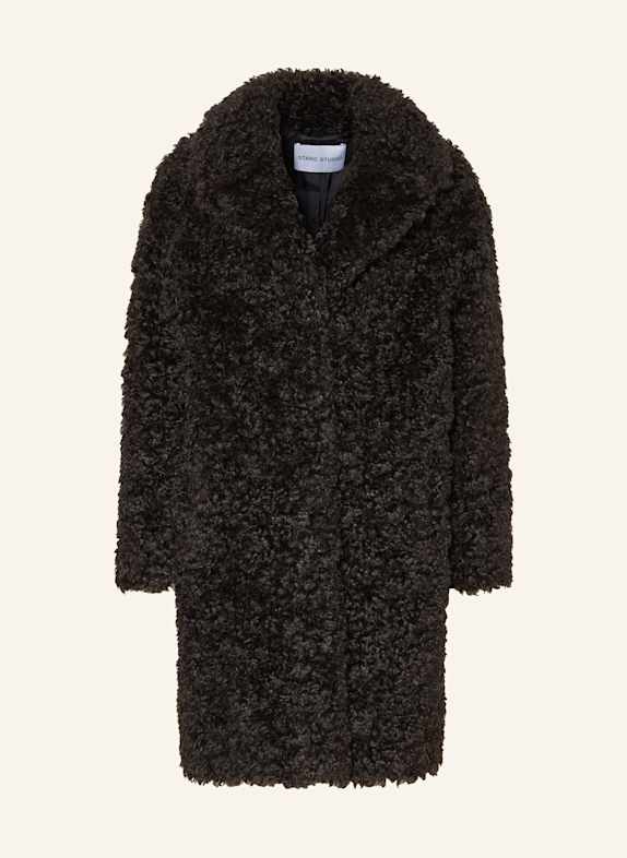 STAND STUDIO Kunstfellmantel CAMILLE DUNKELBRAUN