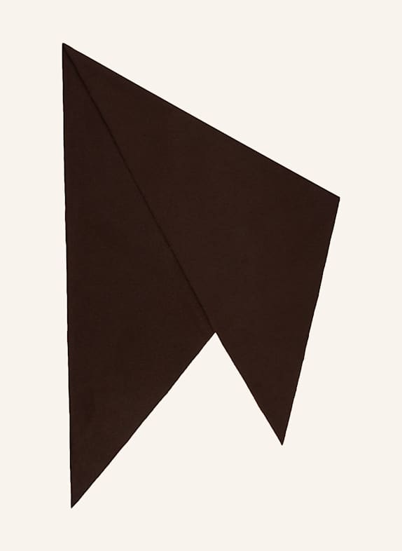 S.MARLON Dreieckstuch aus Cashmere DUNKELBRAUN