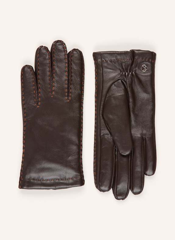 KESSLER Lederhandschuh MILLIE mit Touchscreen-Funktion DUNKELBRAUN