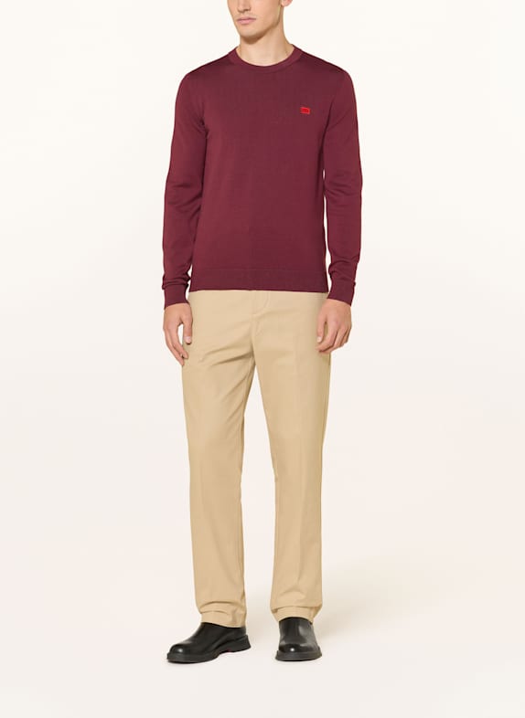 HUGO Pullover SAN CASSIUS DUNKELROT