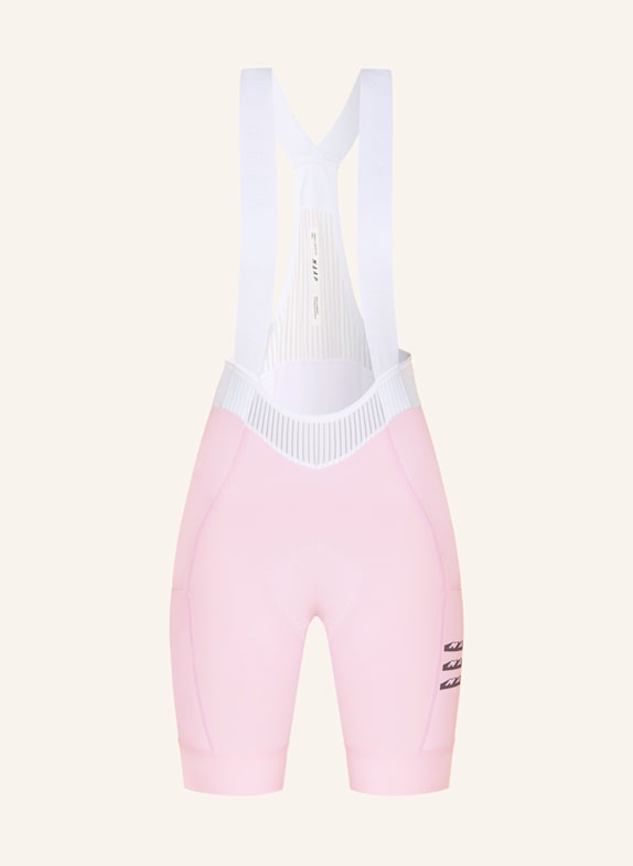 MAAP Radhose EVADE X TEAM BIB EVO CARGO mit Trägern und gepolstertem Einsatz ROSA / WEISS