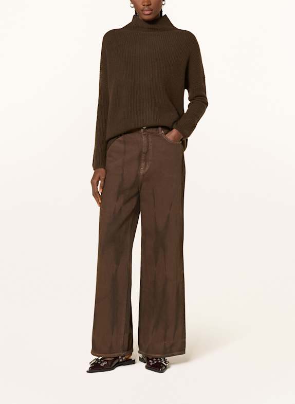 MRS & HUGS Trui met kasjmier MARRON FONCÉ