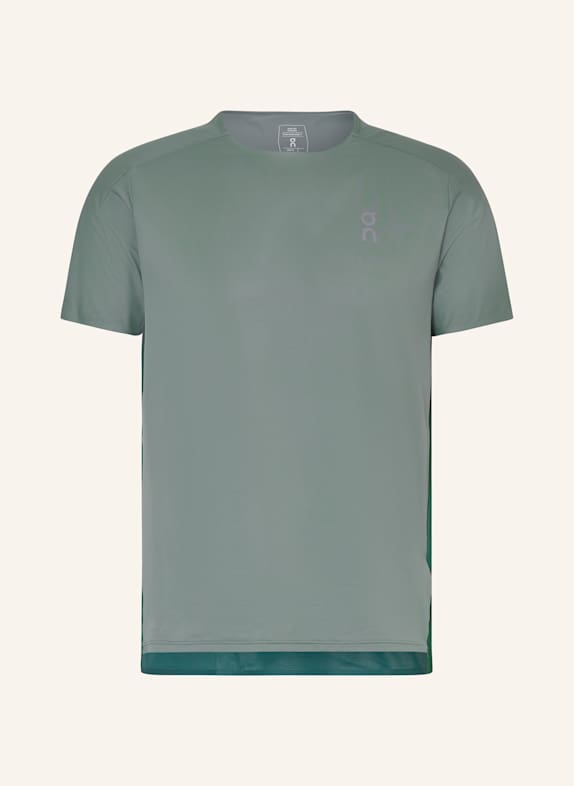 On Koszulka do biegania PERFORMANCE-T ZIELONY