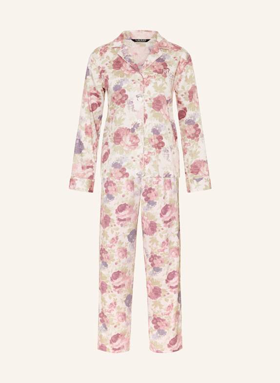 Youth Sportstyle T-Shirt Pajamas ECRU/ LIGHT GREEN/ FUCHSIA