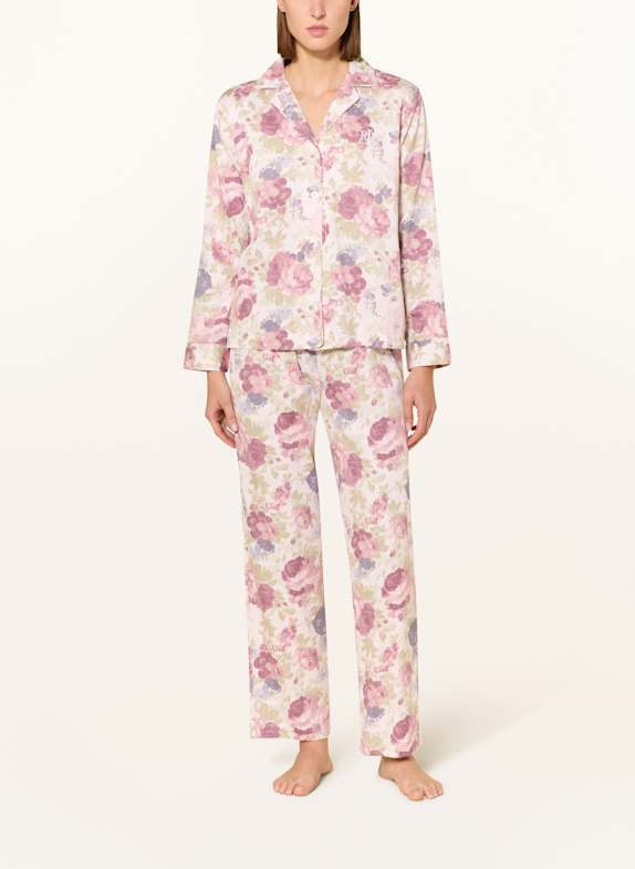 LAUREN RALPH LAUREN pyjama ECRU / LICHTGROEN / FUCHSIA