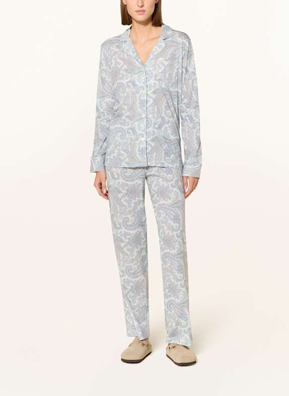 LAUREN RALPH LAUREN Schlafanzug HELLBLAU / HELLLILA / HELLGRÜN