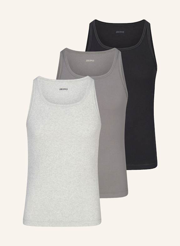 SKIMS 3er-Pack Unterhemden SKIMS COTTON HEATHER MULTI