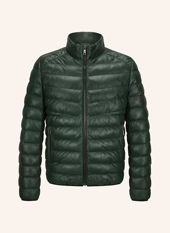 MILESTONE Lederjacke MSHENDRIK mit DUPONT™ SORONA®-Isolierung DUNKELGRÜN