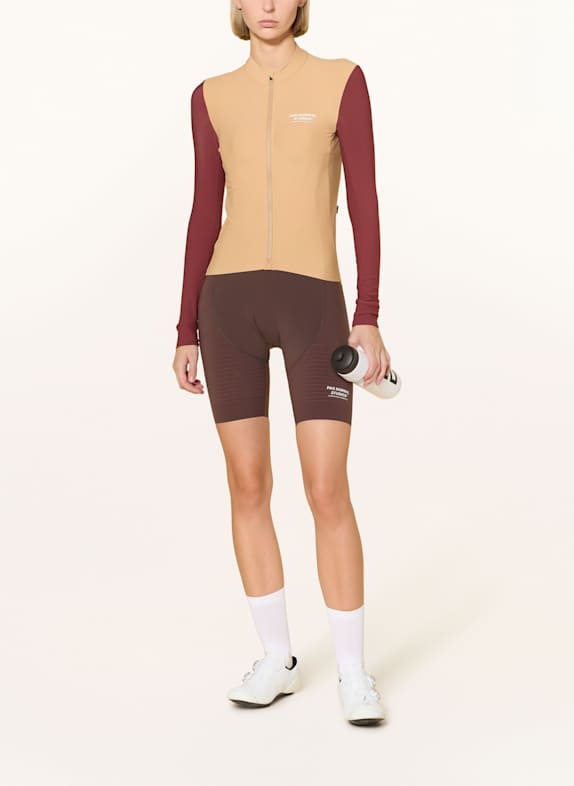 PAS NORMAL STUDIOS Fietsjersey MECHANISM CAMEL / DONKERROOD