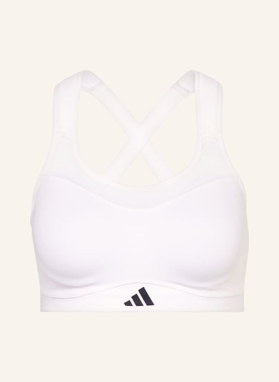 adidas Biustonosz sportowy TLRD IMPACT TRAINING z siateczką KREMOWY