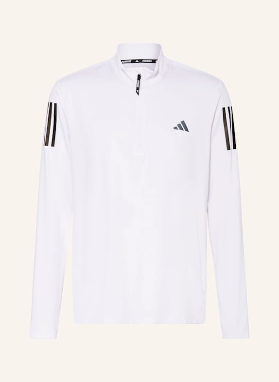 adidas Koszulka do biegania OWN THE RUN HALF ZIP BIAŁY / CZARNY